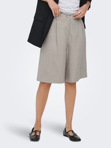 ONLY Wide Leg Bukser med lægfolder 'ONLLinda' i grå: forside