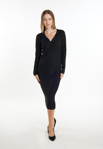 DreiMaster Klassik Knitted dress 'Casnagie' in Black: front