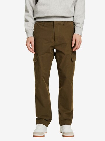 Regular Pantalon cargo ESPRIT en vert : devant