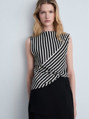 MANGO Bluse 'Dunia' i sort: forside