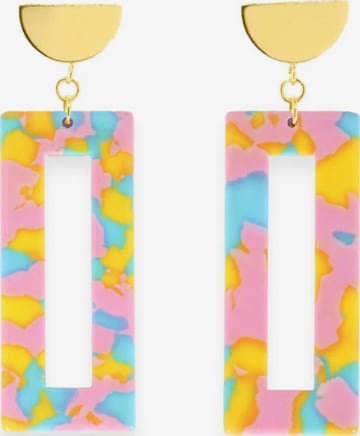 Fräulein Wunder Earrings 'Acetat Akane' in Blue: front