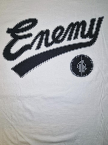 Public Enemy - Camiseta 'Public Enemy Enemy T-Shirt' en blanco