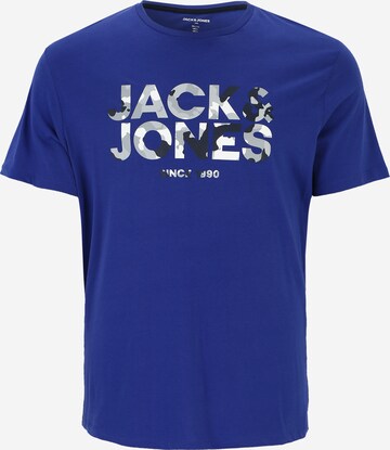 Jack & Jones Plus Tričko 'JAMES' – modrá: přední strana