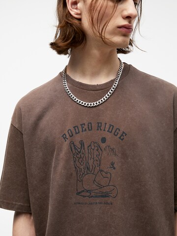 T-Shirt Pull&Bear en marron