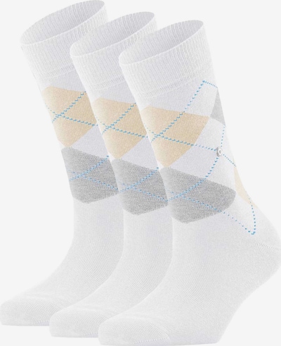 BURLINGTON Chaussettes en crème / bleu clair / pierre / blanc, Vue avec produit