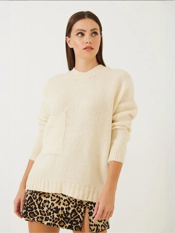 Bianco Lucci - Pullover em bege: frente