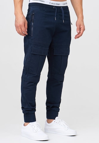 INDICODE JEANS Regular Cargobroek 'Dennis' in Blauw