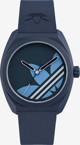 ADIDAS ORIGINALS Analoog horloge 'PROJECT THREE' in Blauw: voorkant