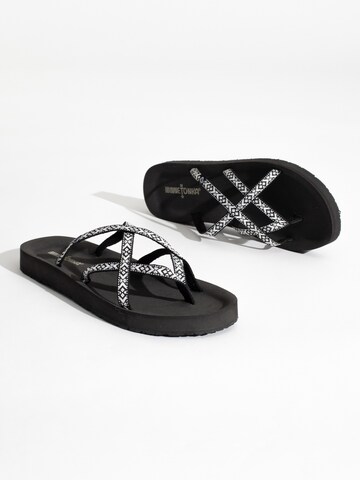 Flip-flops 'Hanna' de la Minnetonka pe negru