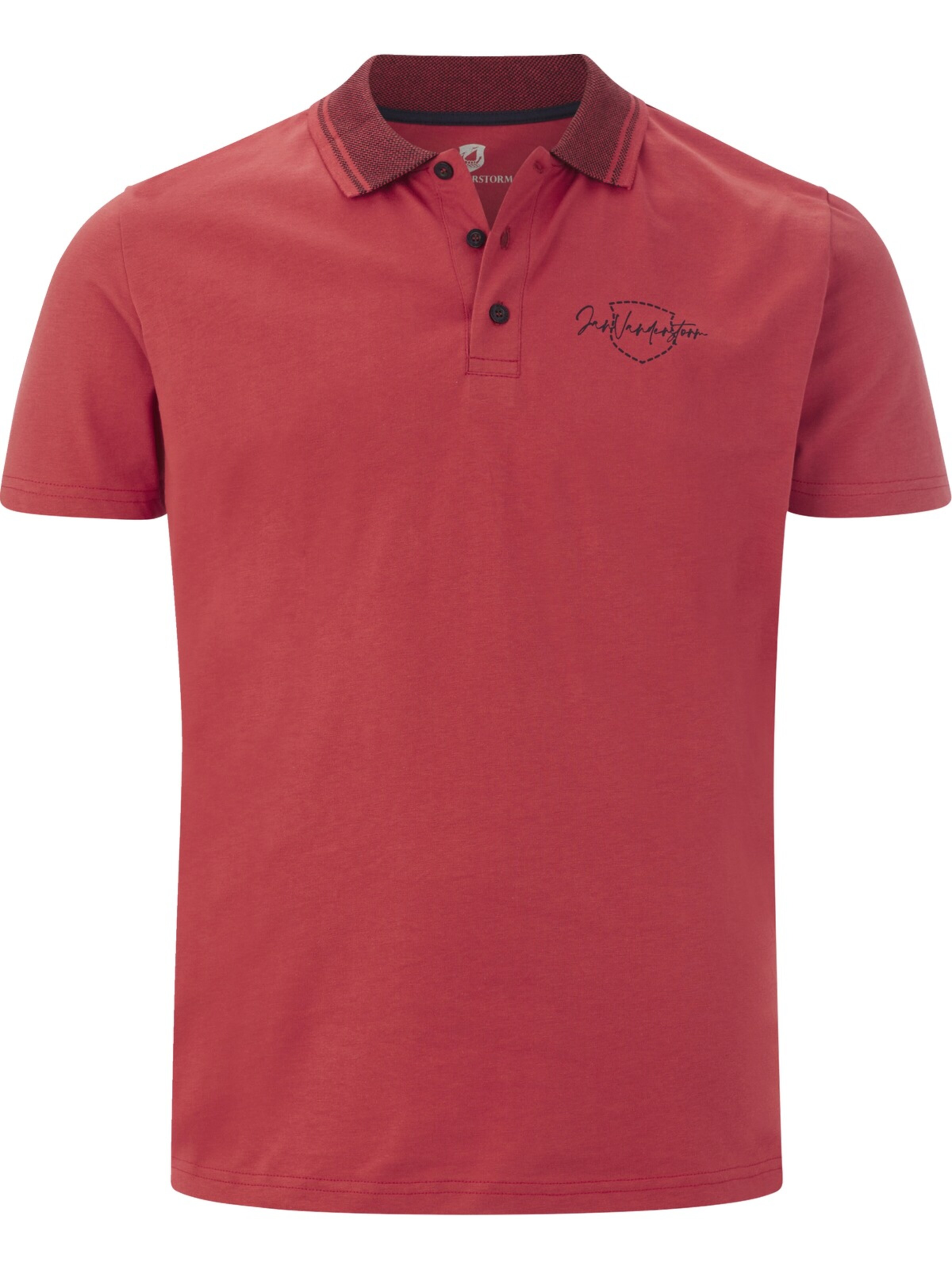 Jan Vanderstorm Poloshirt 'Jorklan' in Rot: Vorderseite