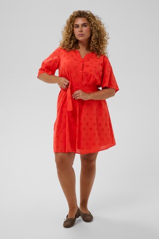 KAFFE CURVE Kleid in Rot