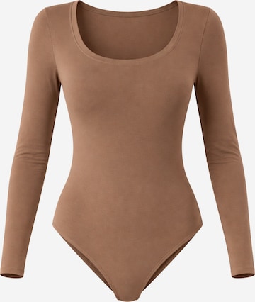 LEAFLETIC Sportbody 'Leafletic Women’s Bodysuit' in Braun: Vorderseite