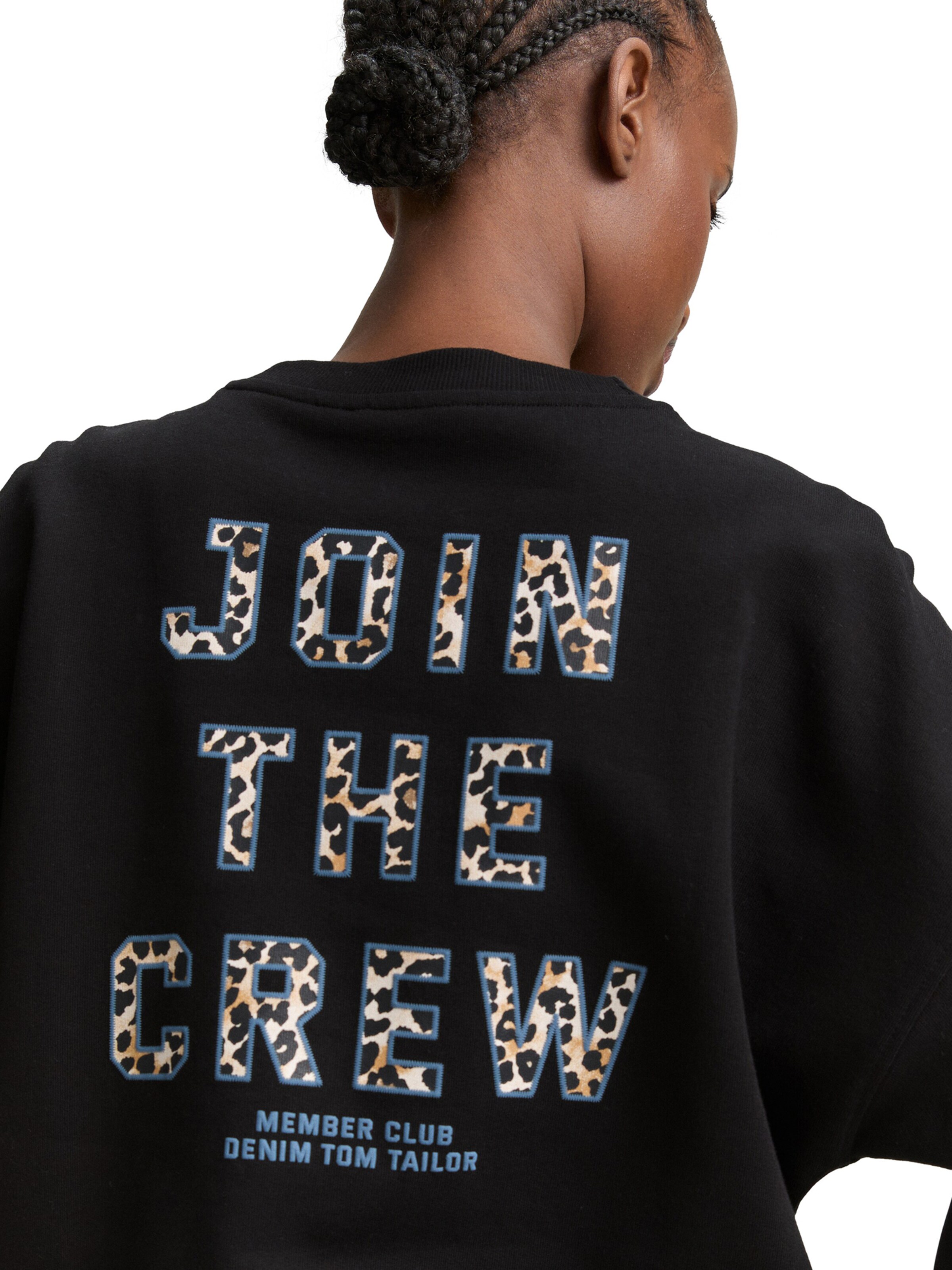 TOM TAILOR DENIMSweater majica - crna boja