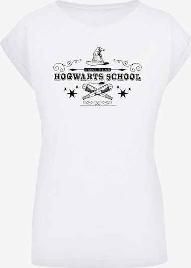 F4NT4STIC Shirt 'Harry Potter Hogwarts First Year' in schwarz / weiß, Produktansicht