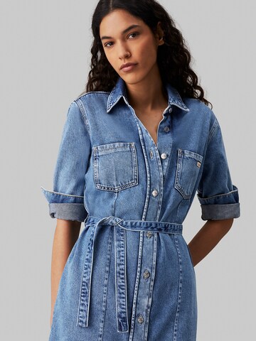 Calvin Klein Jeans Košilové šaty – modrá