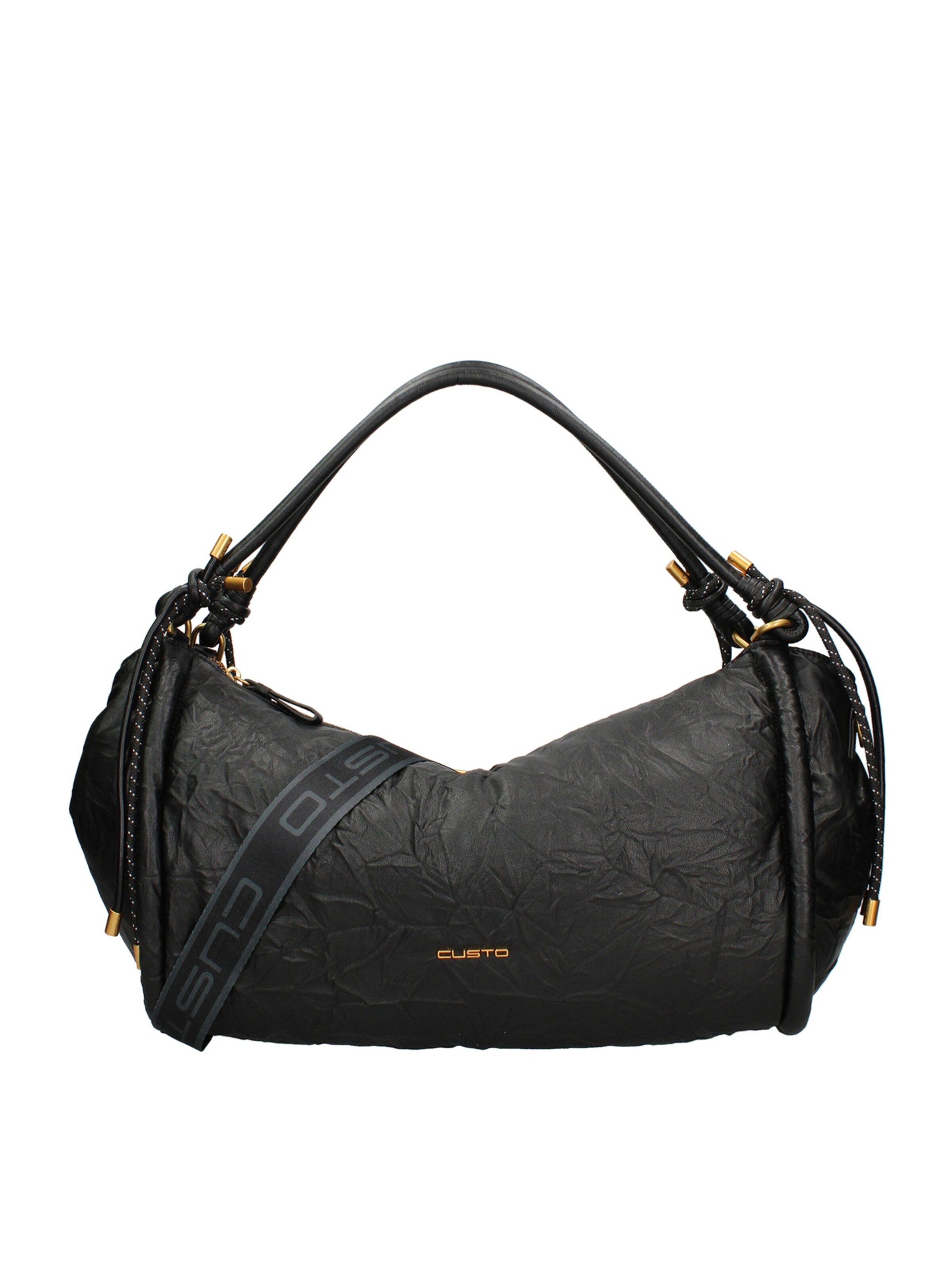 Borsa a spalla di Custo Barcelona in nero: frontale