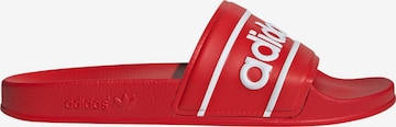 ADIDAS ORIGINALS Beach & Pool Shoes 'Adilette' in Red