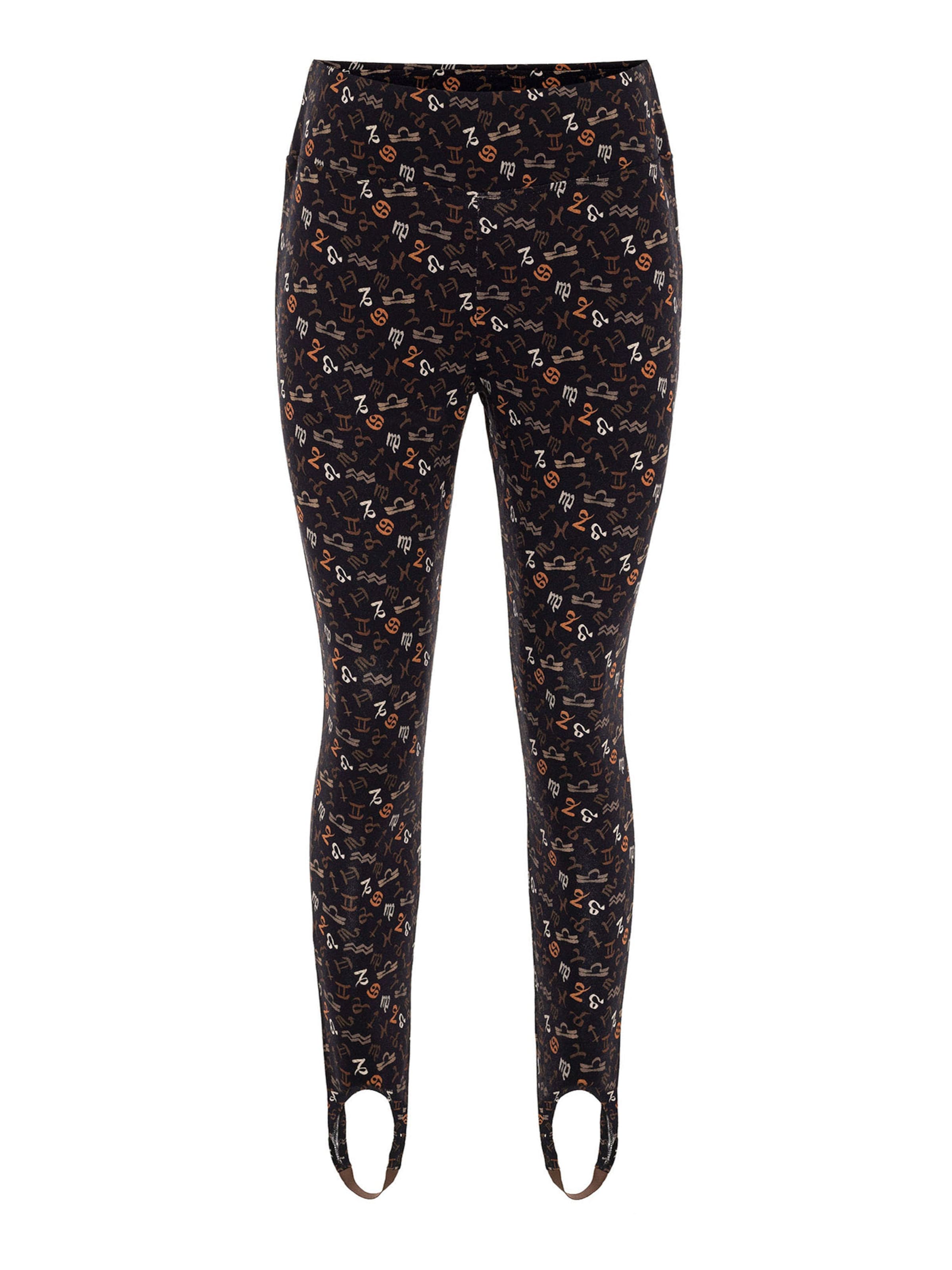 Anou Anou Leggings in beige / orange / schwarz / weiß, Produktansicht
