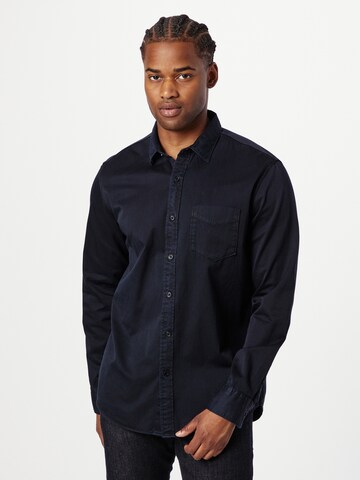 REPLAY - Ajuste regular Camisa en negro: frente