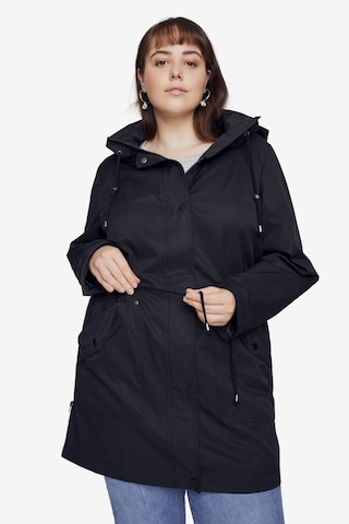 Ulla Popken Between-Season Jacket in Black: front