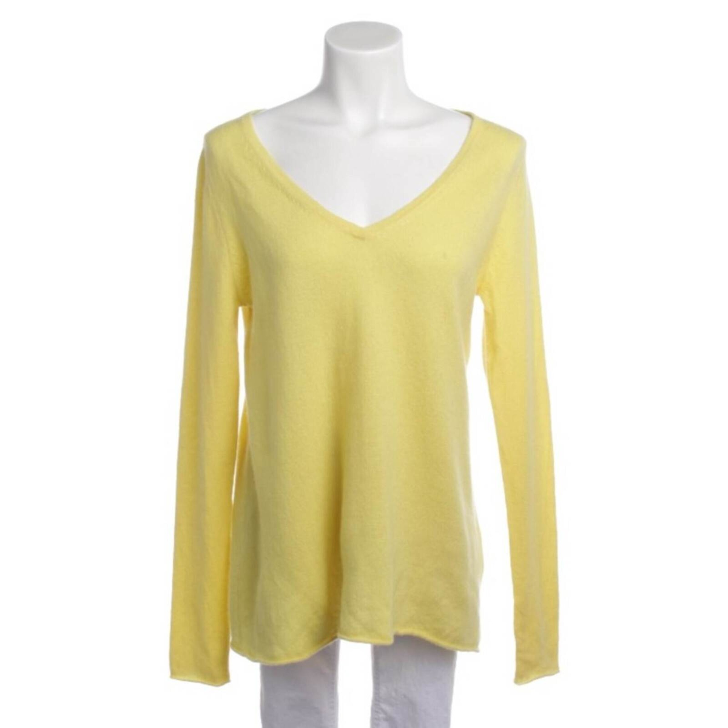 FTC Cashmere Pullover / Strickjacke M in Gelb: Vorderseite