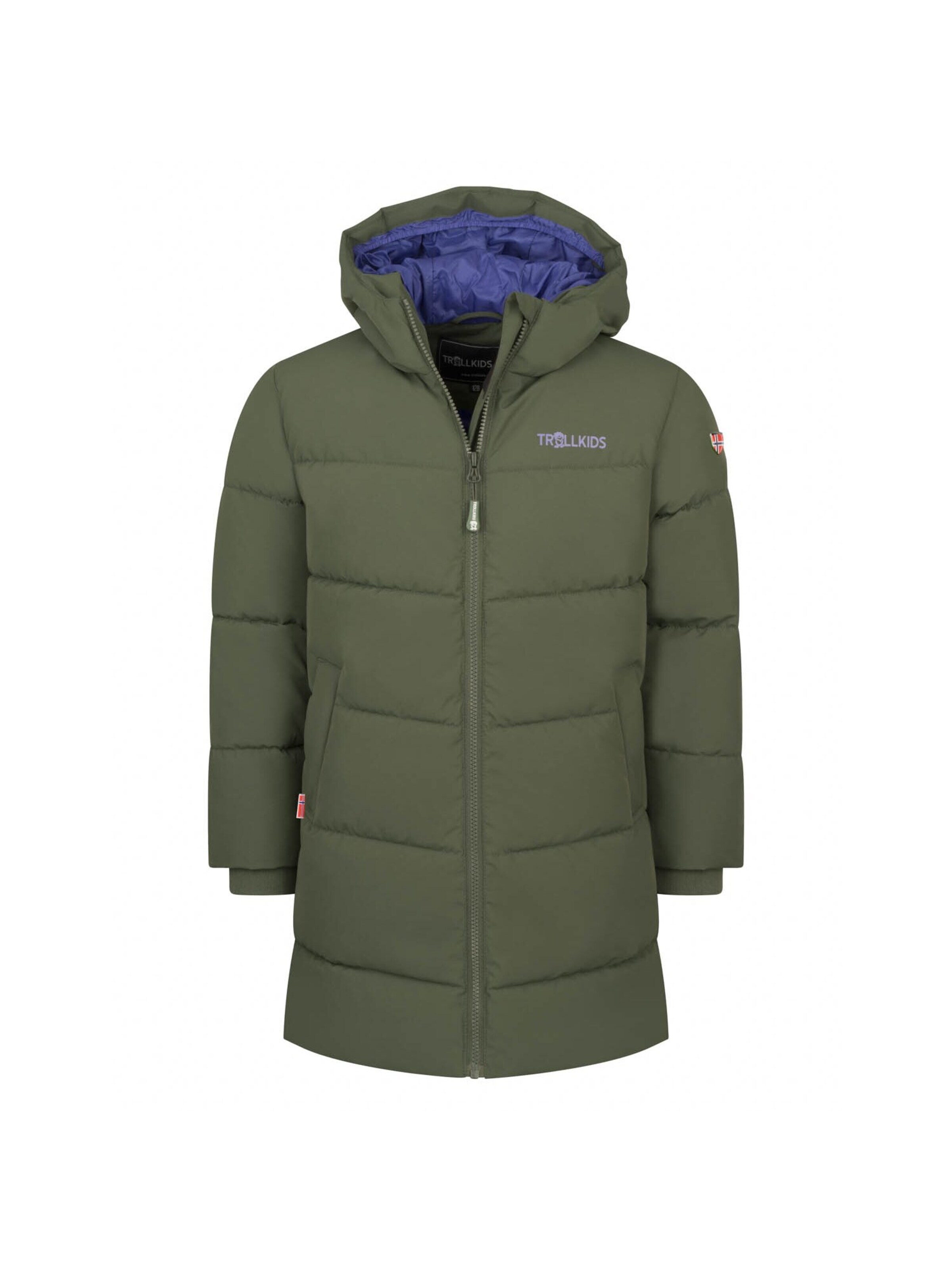 TROLLKIDS Winter Jacket in Green: front