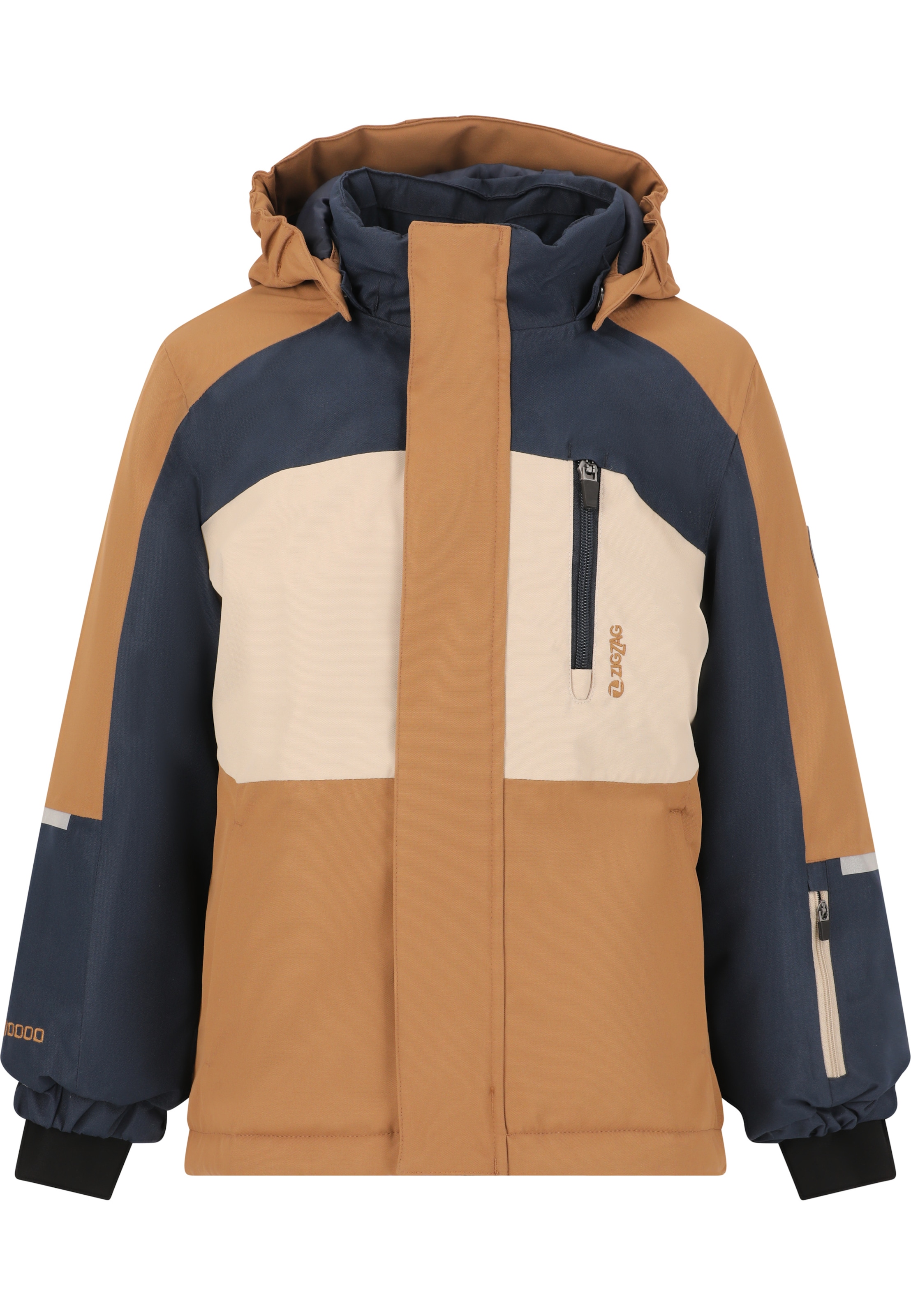 ZigZag Skijacke Scout in Braun: Vorderseite