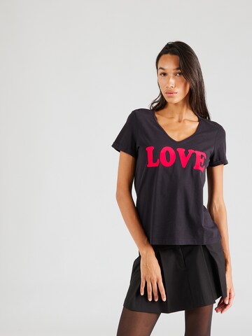 T-shirt 'CHRISTEL' VERO MODA en noir : devant