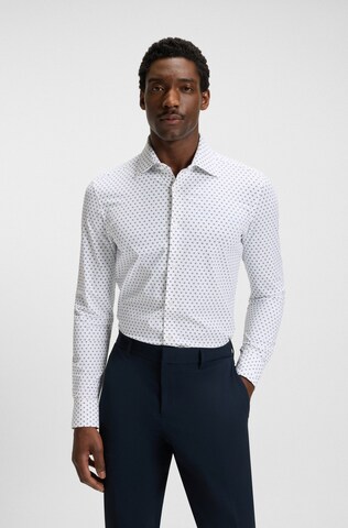 BOSS Slim Fit Hemd 'P-Hank' in Weiß: Vorderseite