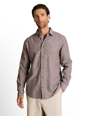 brūns TOM TAILOR Standarta piegriezums Krekls: no priekšpuses