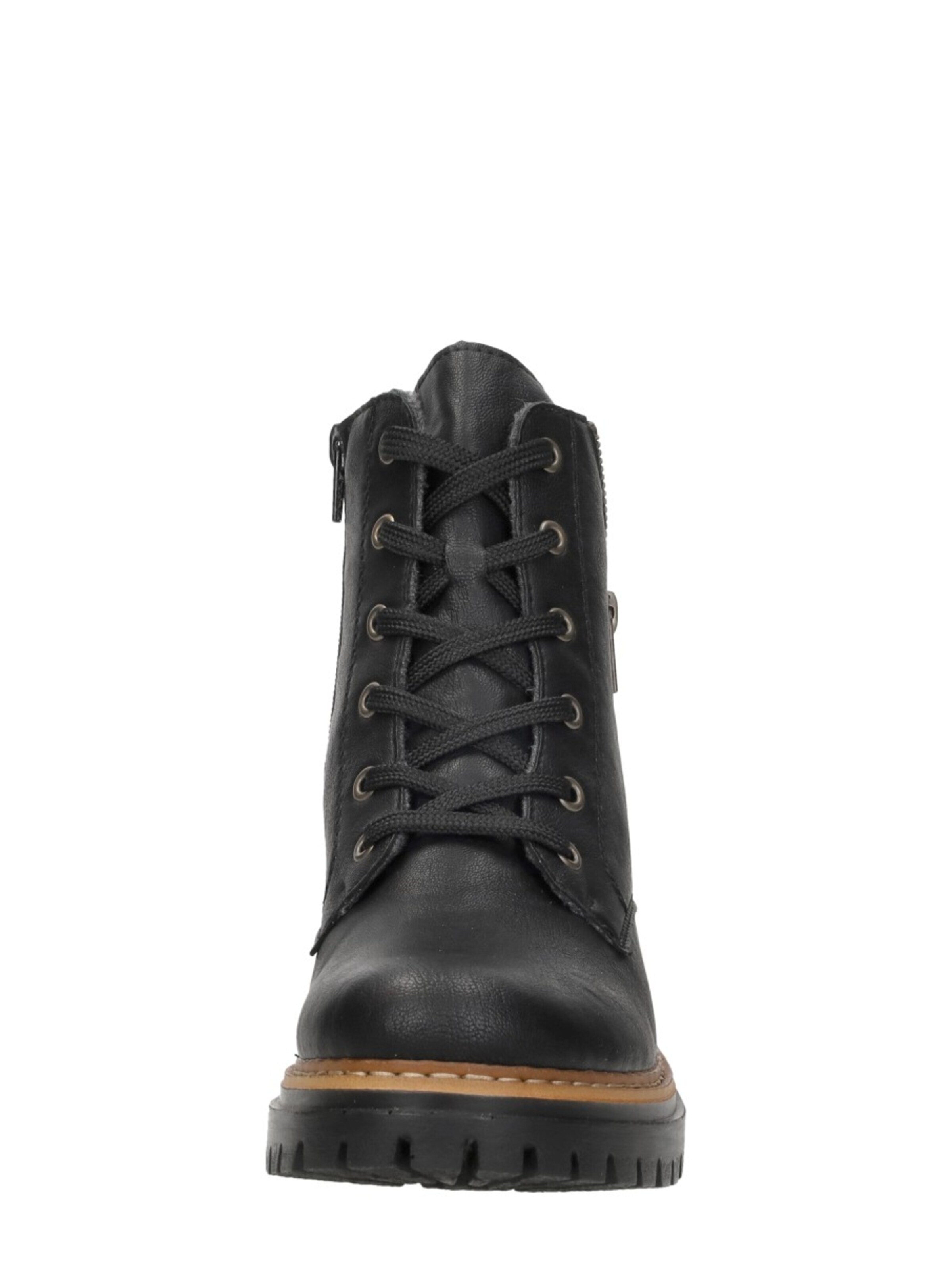 Rieker Lace-up bootie 'Veterschoenen Hoog' in Black