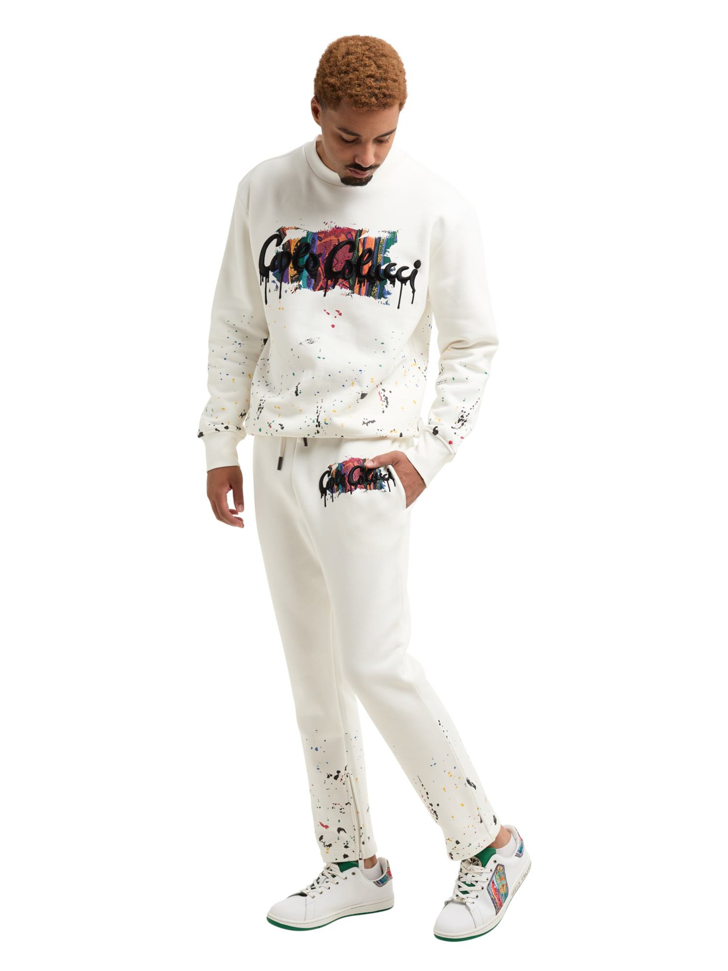 Regular Pantalon Carlo Colucci en blanc