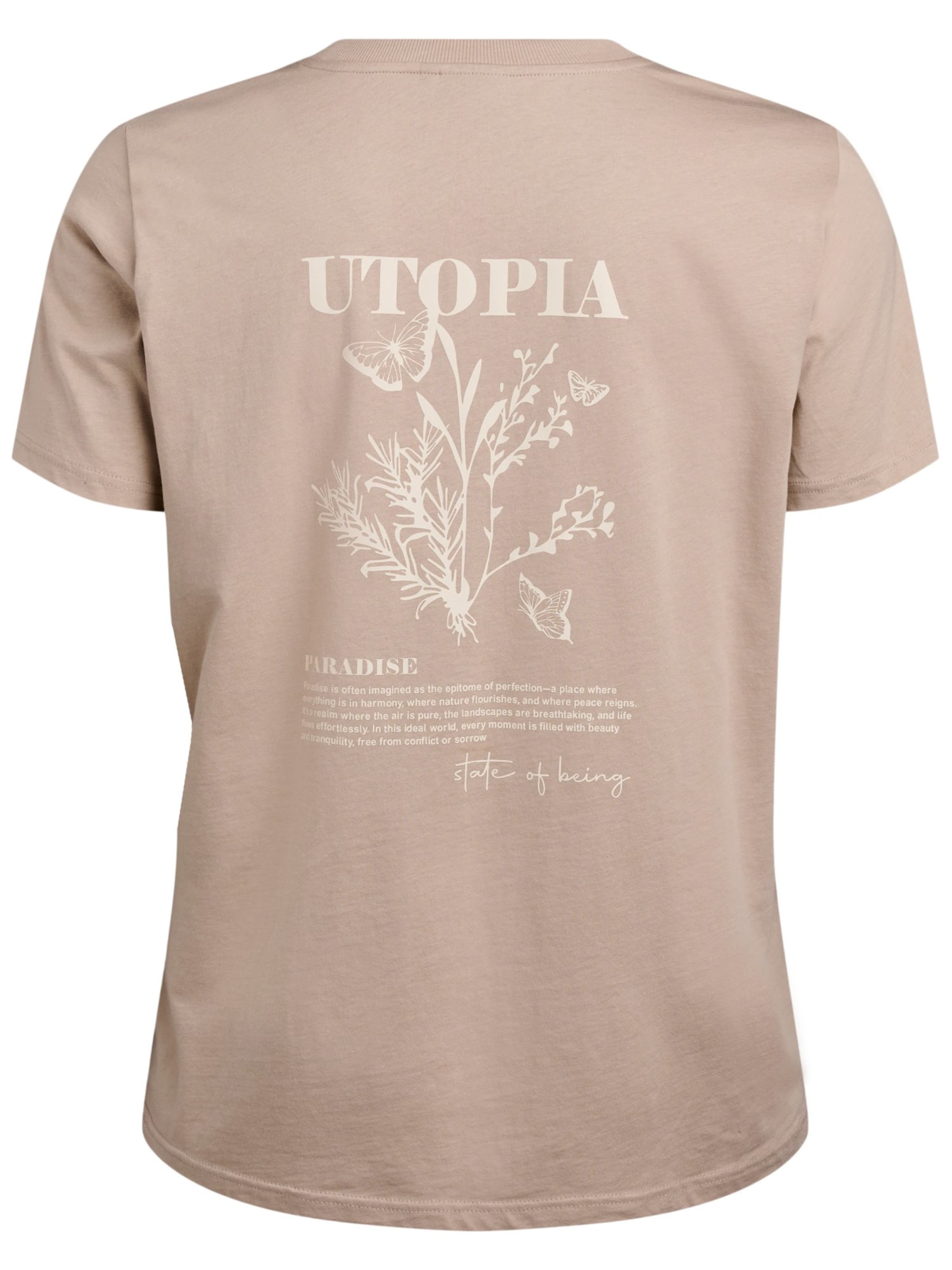 Zizzi Shirt 'CHARLIN' in Brown