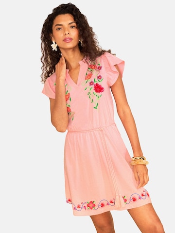Abito di love & roses in rosa: frontale