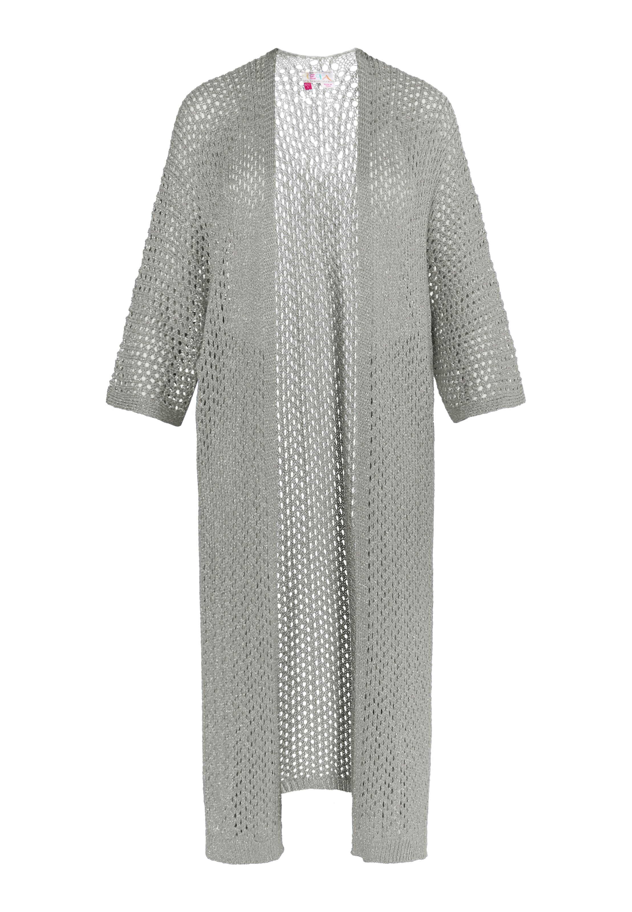 pelēks IZIA Adīta jaka: no priekšpuses