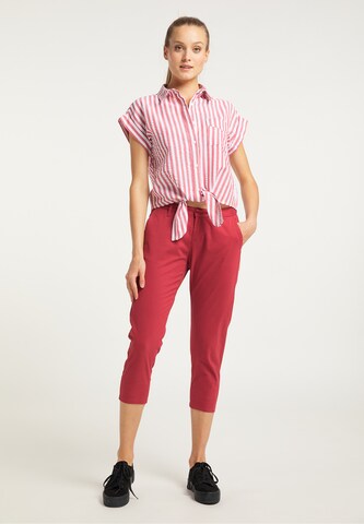 DreiMaster Maritim Slimfit Broek in Rood