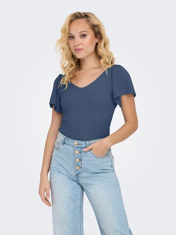 Pull-over 'LEELO' ONLY en bleu : devant