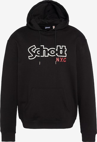 Sweat-shirt Schott NYC en noir : devant