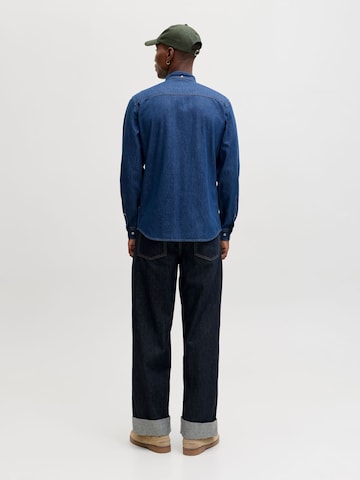 JACK & JONES - Ajuste regular Camisa 'JJEBROOK' en azul