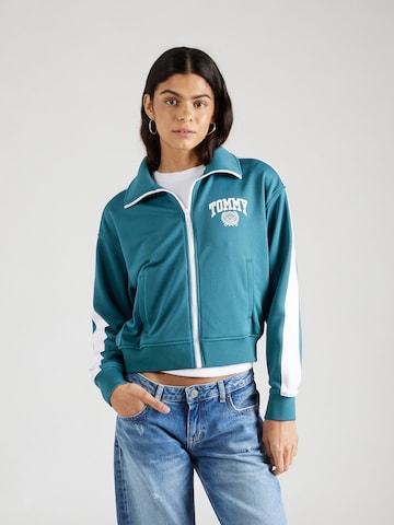 Tommy Jeans Sweatjacke 'Varsity' in Blau: predná strana