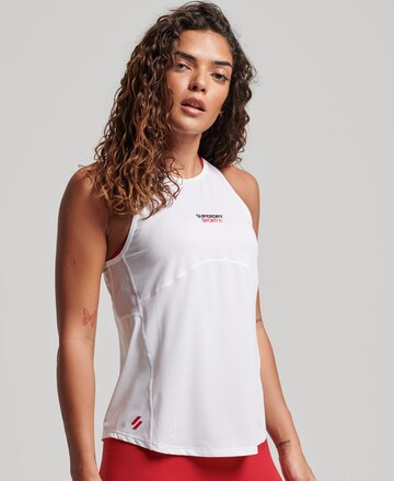 Superdry Sports Top 'Active' in White: front