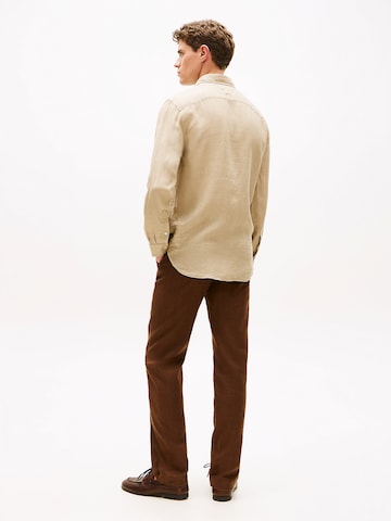 TOMMY HILFIGER Regular Fit Hemd in Beige