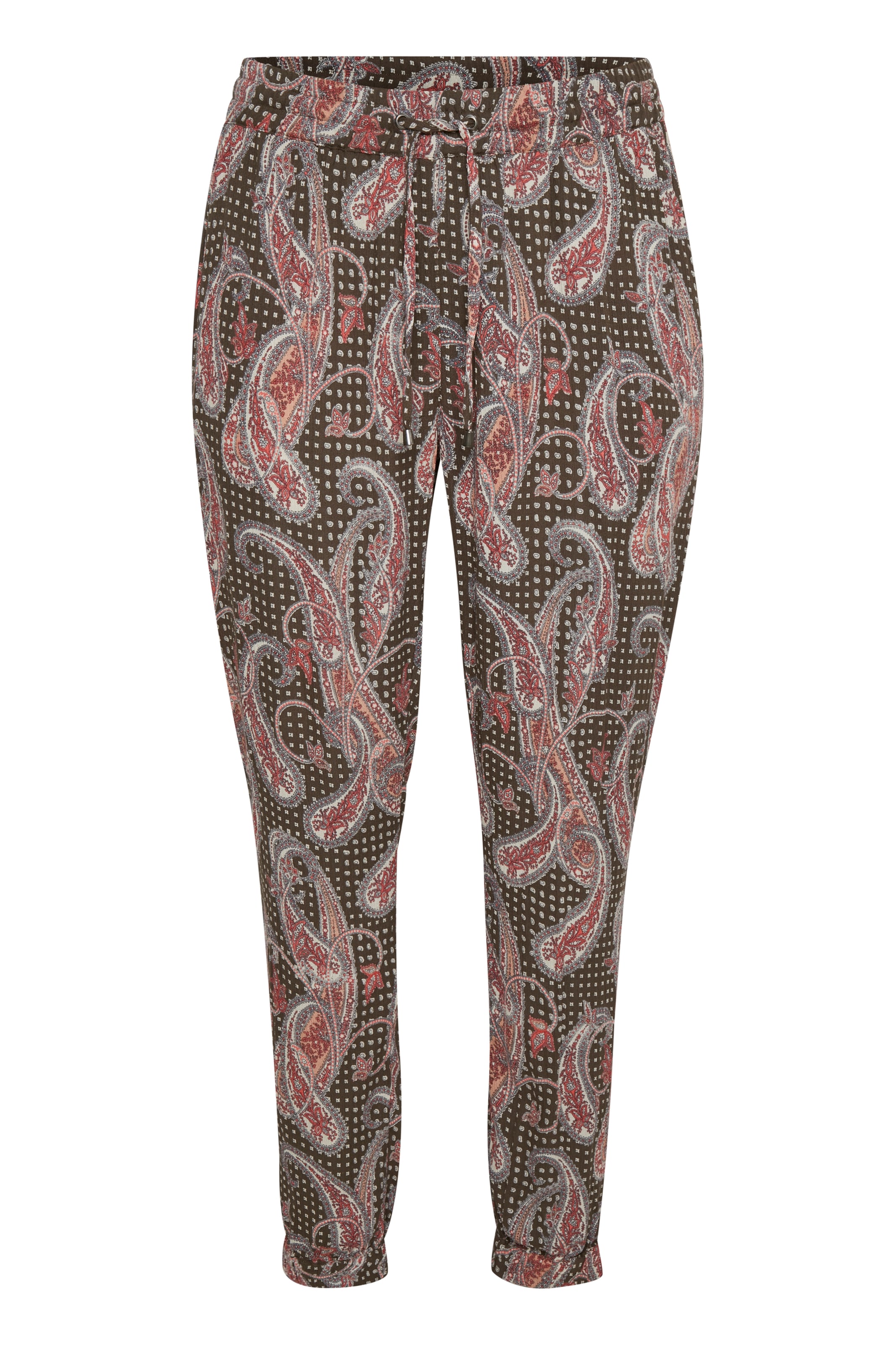 KAFFE CURVE Loosefit Byxa 'Carky' i grön: framsida