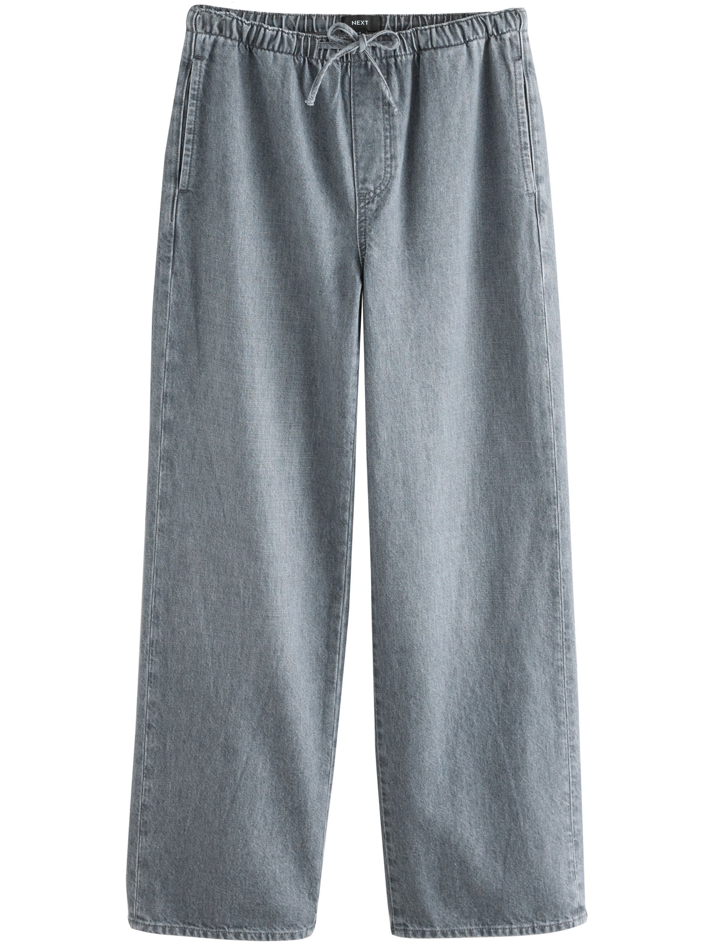 Next Широкий Джинсы в Серый: спереди
