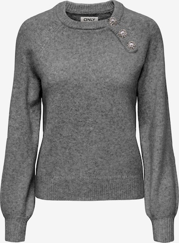 Pull-over 'ONLLAUREN' ONLY en gris : devant
