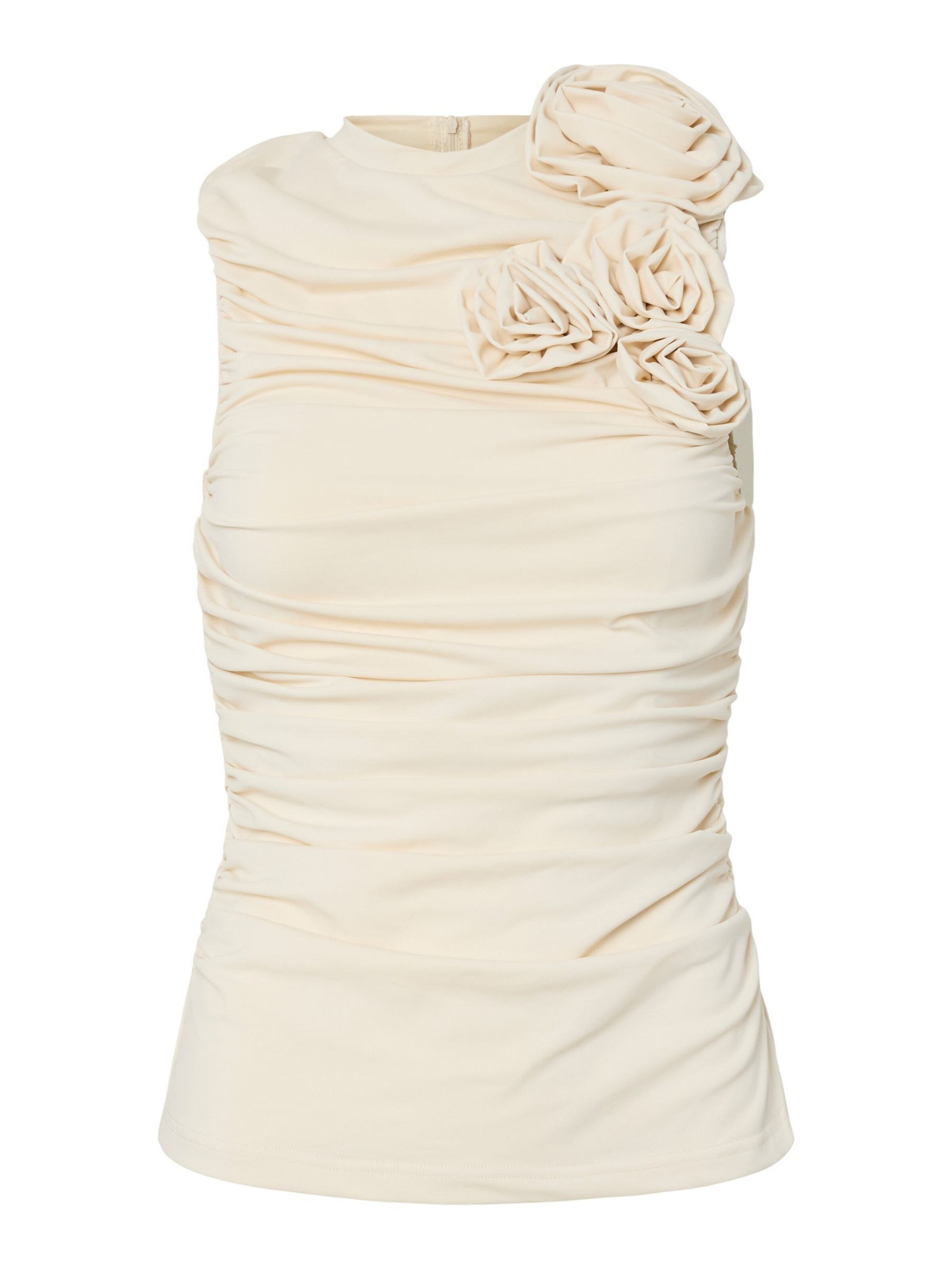 YAS Top 'DONA' in Beige: voorkant