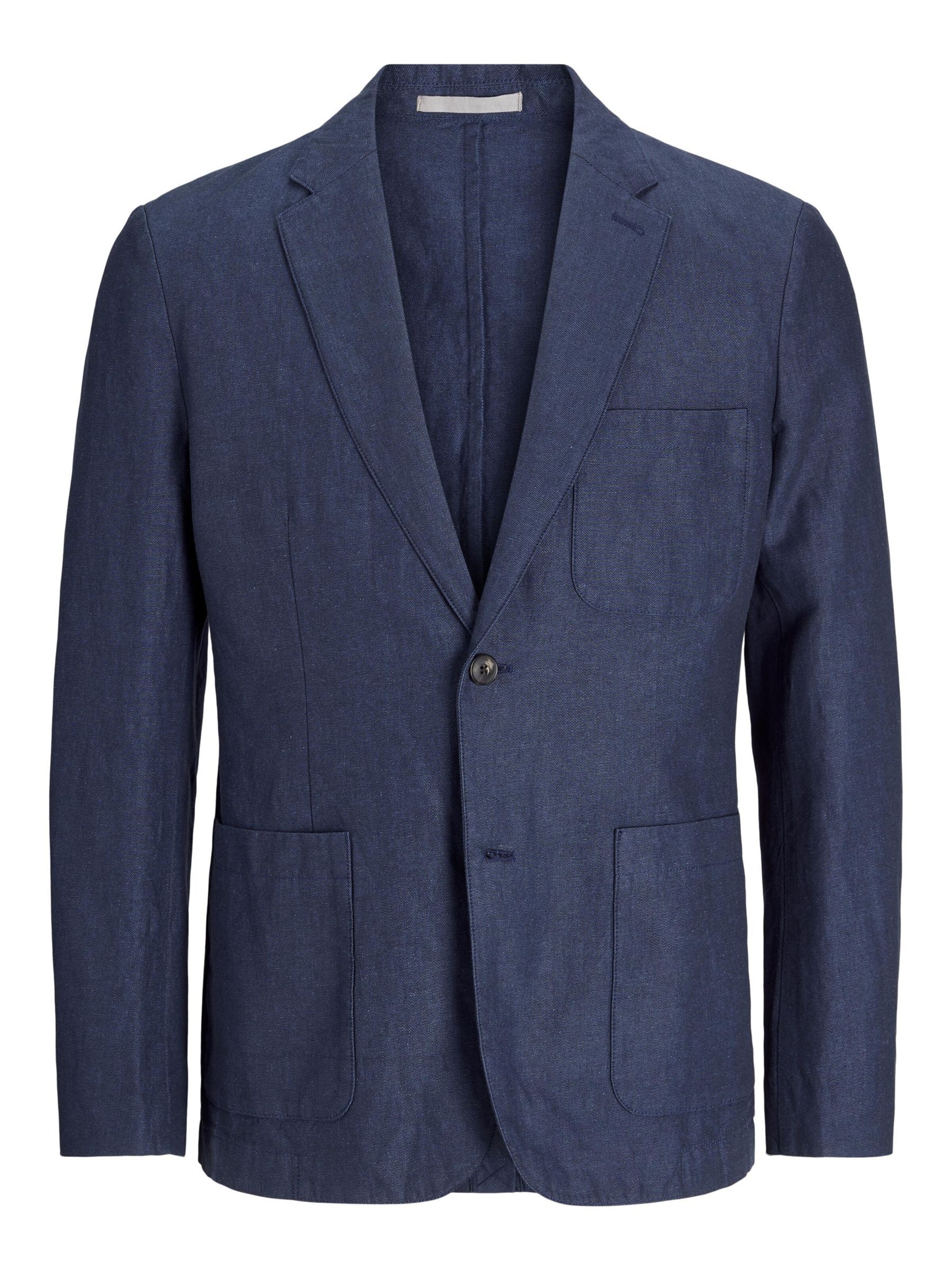 JACK & JONES Slim Fit Sakko 'JPRCCaron' in Blau: Vorderseite