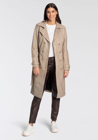 Gipsy Between-Seasons Coat in Beige: front