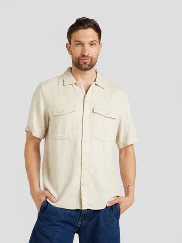 Only & Sons Regular Fit Hemd 'KARI' in Beige