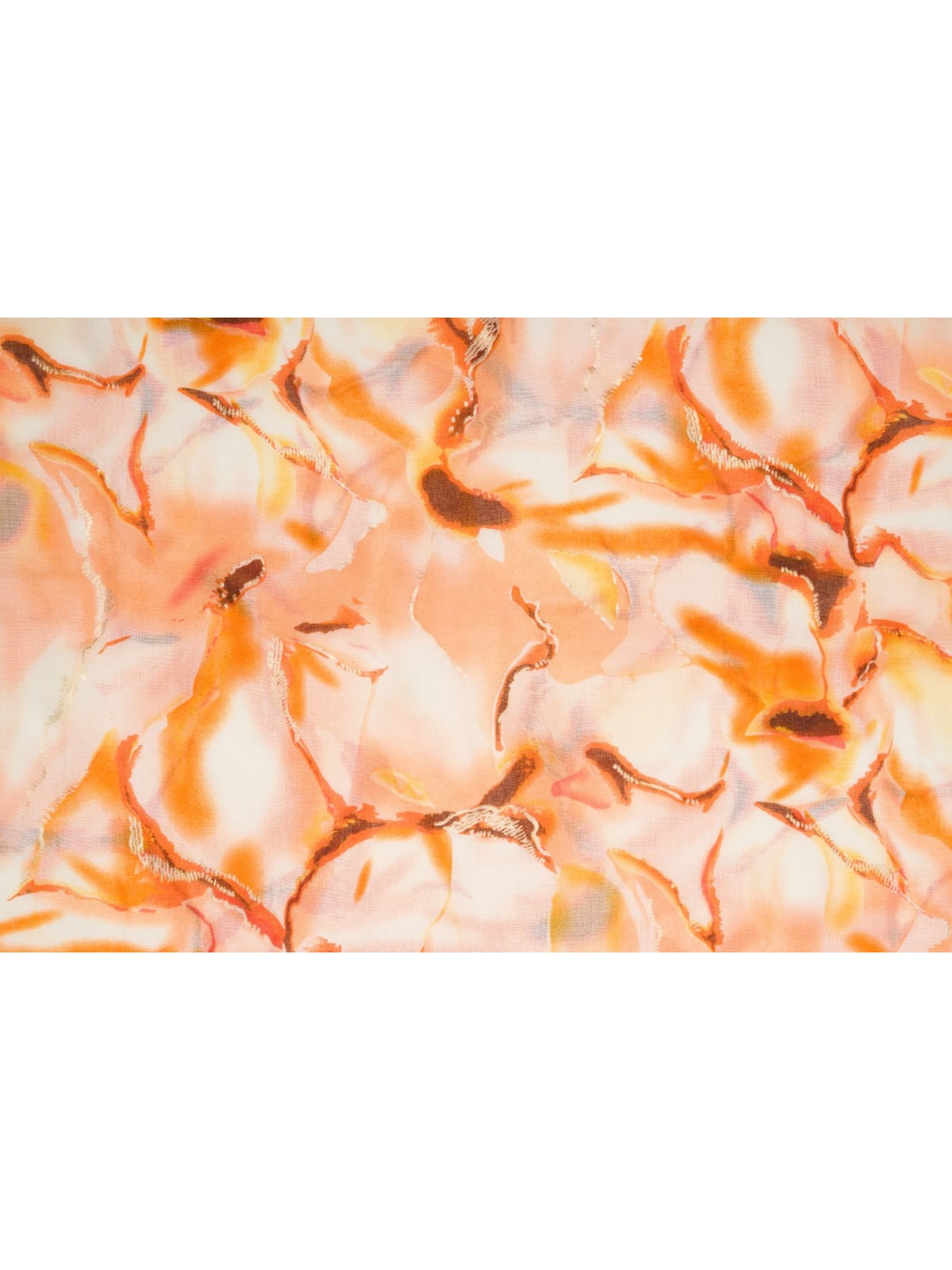 styleBREAKER Schal 'Schal Marmor Muster Metallic Akzente'‌‌‌ in Orange